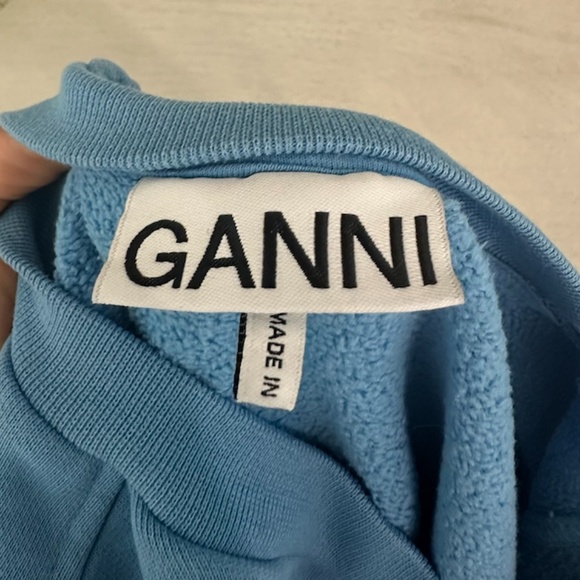 Ganni Drop-Shoulder Sweatshirt in blue - Picture 5 of 6